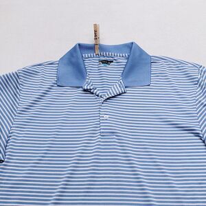 PGA Tour Short Sleeve Casual Pullover Polo Shirt Adult Mens Size XL Blue White